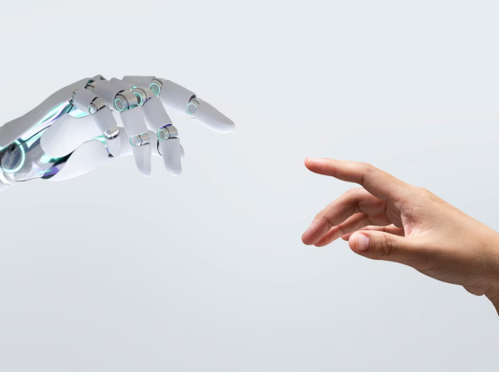 human and robot hands